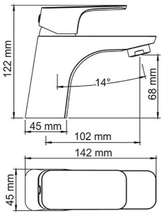 Смеситель для умывальника WasserKraft Salm 2703