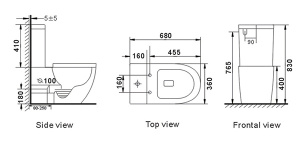 Напольный унитаз Roxen Antares 600185-01 Rimless Soft Close, белый