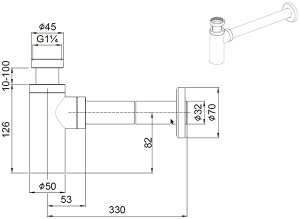 Сифон для умывальника Allen Brau Priority 5.31025-MG