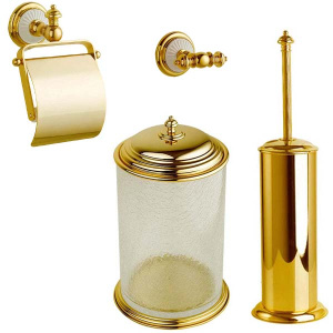 Мусорное ведро Boheme Palazzo 10108 / 10158, матовый, золото, белый
