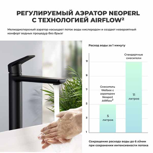 Смеситель для умывальника Wellsee Icon for life 182307000