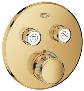 Смеситель встраиваемый Grohe Grohtherm SmartControl	29119GL0 / 29119GN0 термостатический, холодный рассвет глянец