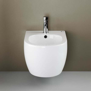Подвесное биде CeramicaNova Play CN3002 с донным клапаном