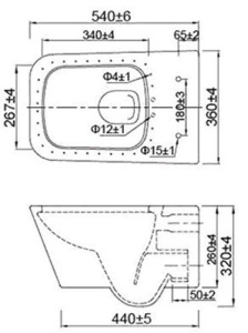 Подвесной унитаз SSWW CT2041/NC 4441, белый