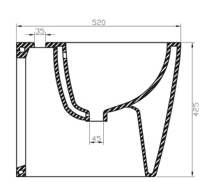 Напольное биде BelBagno Marino BB105B