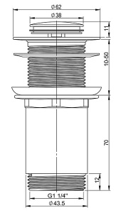Донный клапан Wellsee Drainage System 182134000