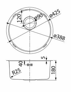 Кухонная мойка Iddis Edifice EDI42P0i77