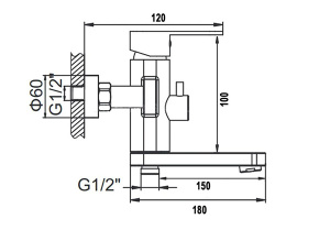 Смеситель для ванны Wisent W30111
