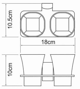 Стакан двойной Wasserkraft Leine K-5028D