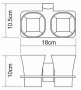 Стакан двойной Wasserkraft Leine K-5028D