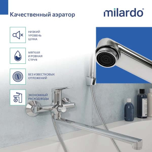 Смеситель для ванны Milardo Maks MAKSB00M10