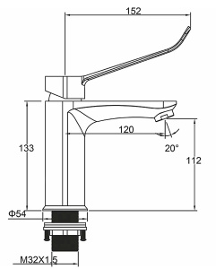 Смеситель для умывальника Gappo G1021-6