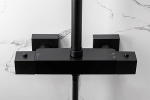 Душевая стойка Armatura Logon Black 5746-910-81 с термостатом