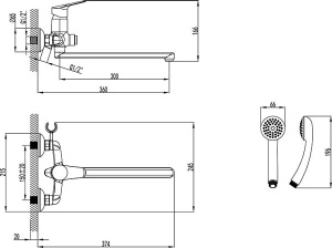 Смеситель для ванны Lemark Partner LM6557C