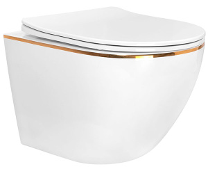 Комплект инсталляции TECEbase kit 9400401 с кнопкой Tecenow 9240402 и унитазом Roxen Antares Gold 530110-01G