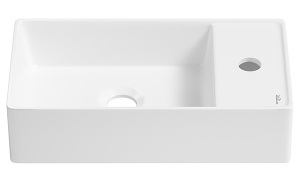 Умывальник Wellsee WC Area 321801000 / 321802000 / 321804000 / 321807000, 41х23 L, белый глянцевый