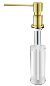 Дозатор для моющих средств Paulmark Kraft D003-BG / D003-G, золото брашированное