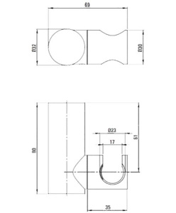 Держатель для душевой лейки Deante Round Bianco ANR_A21U