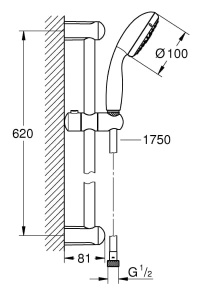 Душевой гарнитур Grohe Tempesta 100 27794001