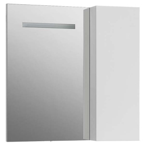 Шкаф-зеркало Belux Токио В 80 Ш, 80х80 L, белый глянцевый