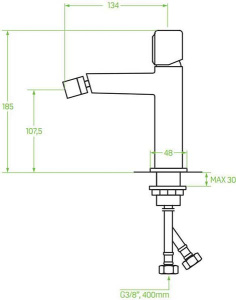Смеситель для биде Laveo Pretto BAO_732D