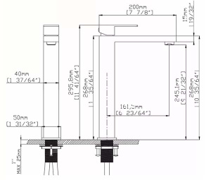 Смеситель для умывальника Gid Anchel SS979-BM-D