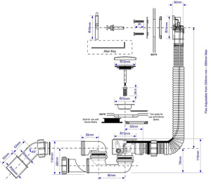 Сифон для ванны McAlpine MP31SSF-MBBR