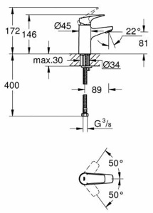 Смеситель для умывальника Grohe BauFlow 23752000