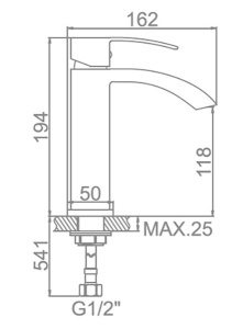 Смеситель для умывальника Ledeme L1055B-15