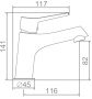 Смеситель для умывальника Ledeme L1069