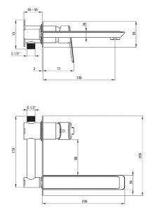 Смеситель встраиваемый Deante Arnika Gold BR BQA R54L