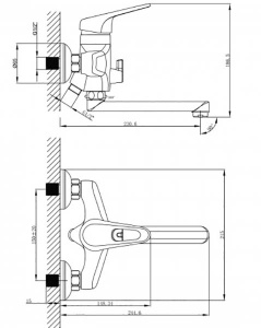 Смеситель для ванны Lemark Luna LM4113C