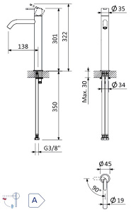 Смеситель для умывальника Bruma Leaf 1670021MM