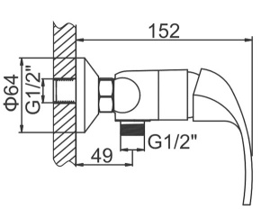 Смеситель для душа Ledeme H35 L2035