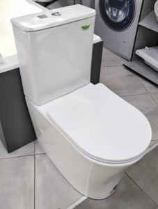 Напольный унитаз CeramaLux 1219A безободковый (с крышкой SoftClose), белый