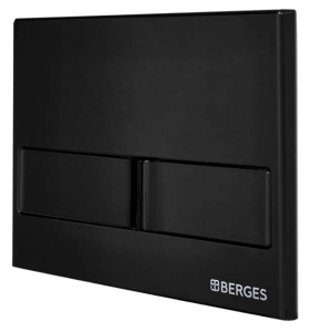 Комплект инсталляции Berges Novum 525 c черной кнопкой и подвесным унитазом Керамин Эридан, F5, черный матовый