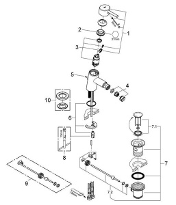 Смеситель для биде Grohe Concetto New 32208001
