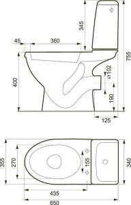 Напольный унитаз Cersanit 23 Eko 011, белый