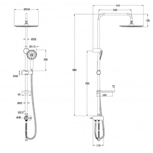 Душевая стойка Lemark LM8809C