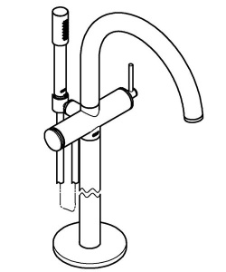 Смеситель для ванны Grohe Atrio New 32653GL3, холодный рассвет глянец