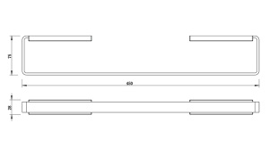 Держатель для полотенец Whitecross Cubo CU2450GL / CU2452GL / CU2450GLB / CU2452GLB, 45, золото