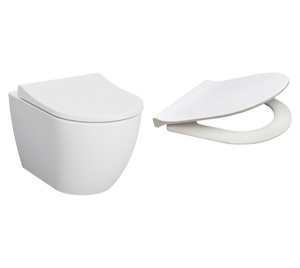 Подвесной унитаз Vitra Mia Round SmoothFlush 7510B003-0075+801-003-019
