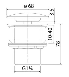 Донный клапан Milleau Tissage PD1GW/OO