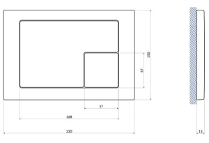 Кнопка для инсталляции Cersanit Corner 64077