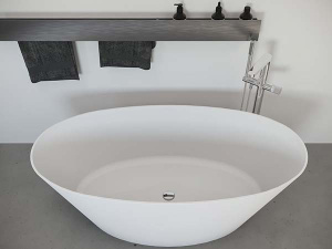 Ванна из искусственного камня Belux Дубай ВД-1600 белый матовый Solid Surface