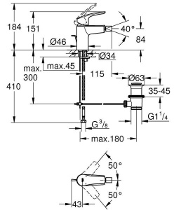 Смеситель для биде Grohe Eurosmart 32929003