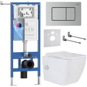 Комплект инсталляции 6 в 1 Roxen StounFix Dual Fresh 968439 с аромадозатором, сатин