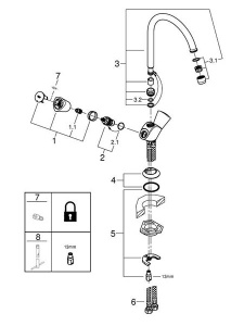 Смеситель для кухонной мойки Grohe Costa S 31819001