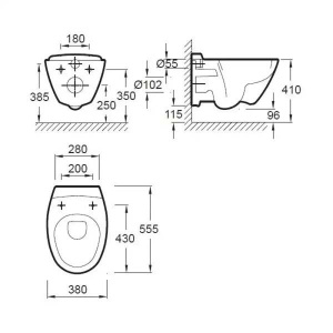 Подвесной унитаз Jacob Delafon Presquile E4440-00, белый