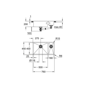 Кухонная мойка Grohe K700U 31575SD1